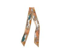 COtheSumay 100% Mulberry Silk Scarf for Handbags,Bags, and Purse，Hair Ribbon Skinny Neck Fashion Scarves for Women, Bunny Camel, 2"x35.5" (90cmX5cm)