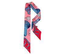 COtheSumay 100% Mulberry Silk Scarf for Handbags,Bags, and Purses,1/2 Pcs Hair Ribbon Neck Scarves for Women Gift, Medal Pink, 35.5"×2" (90cmX5cm)