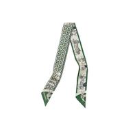 COtheSumay 100% Mulberry Silk Scarf for Handbags,Bags, and Purses,1 Pcs 2"x35" Hair Ribbon Skinny Neck Scarves for Women, Carriage Green, 2"x35.5" (90cmX5cm)