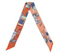 COtheSumay 100% Mulberry Silk Scarf for Handbags,Bags, and Purses,1 Pcs 2"x35" Hair Ribbon Skinny Neck Scarves for Women, War Horse Red, 2"x35.5" (90cmX5cm)