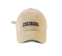 COTIDI Men's 100% Cotton Adjustable Baseball Cap Colorado, beige, One size