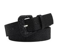 COTIM COYIN Broad Girls Sequin Sparkly Leather Belt, Black, Fit Waist Girth: 25"-37" (63.5cm-94cm)