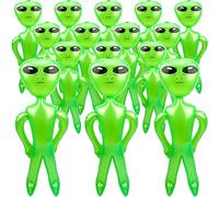 Cotiny 15 Pack 35 Inch Jumbo Inflatable Alien Inflatable Figures Inflate Alien Toys for Birthday Party Favors Alien Theme Halloween Party Decorations (Green)