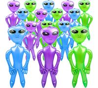Cotiny 15 Pack 35 Inch Jumbo Inflatable Alien Inflatable Figures Inflate Alien Toys for Birthday Party Favors Alien Theme Halloween Party Decorations (Blue,Green,Purple)