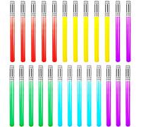 Cotiny 30 Pieces Inflatable Light Saber Sword Toys Lightsaber Blow Up for Kids Halloween Costume Star Theme Birthday Party Favors, 6 Colors