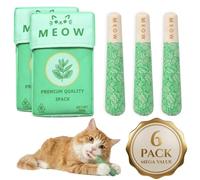 Cotkkstt 6-Pack Catnip Toys, Funny Pre-Roll Shape for Cat Anxiety Relief. Organic Cat Chew Stick and Kitten Teething Toys for Indoor Cats, Essential Feline Gifts and Durable Chew Toy
