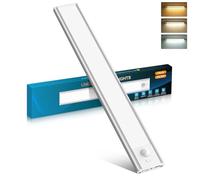 COTLEDL 30cm Under Cabinet Kitchen Lights with Motion Sensor,1 Pack 56LEDs/Type-C 2200mAh Rechargeable, 3 Color Temps 10%-100% Dimmable Cupboard Cabinet Light Kitchen, Bedroom, Hallway