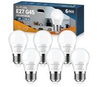 COTLEDL E27 LED Bulbs 5W Edison Screw (ES) Bulb Equivalent 40W Incandescent, Cool White 6000K Energy Saving 500LM, G45 Golf Ball Light Bulb, Not Dimmable No Flicker Lamps, 6 Pack