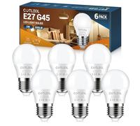 COTLEDL E27 Screw Bulbs, 5W E27 LED Lights Bulbs Equivalent to 40W Incandescent, Warm White 3000K G45 Edison Screw Bulb, 500LM Golf Ball Lamps, Energy Saving Non-Dimmable, 6 Pack