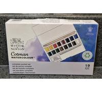 Cotman Watercolour Complete Pocket Set Deluxe Sketchers' Pocket Box 19 Piece Set