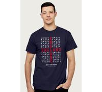 Coto7 Men's England Hear The Roar Euro Football T-Shirt in Navy | Size: Medium Coto7 Navy M