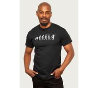 Coto7 Men's Evolution Of Man Football T-Shirt in Black | Size: Small Coto7 Black S