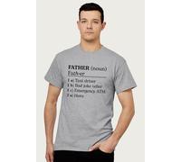 Coto7 Men's Father Dictionary Fathers Day T-Shirt in Mid Grey | Size: Medium Coto7 Mid Grey M