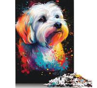 Coton De Tulear Dog Art Jigsaw Puzzles 1000 Pieces Adults Jigsaw Games Educational Toys Puzzle For Christmas Birthday Gifts 1000pcs (75x50cm)
