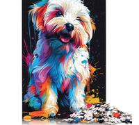 Coton De Tulear Dog Art Jigsaw Puzzles For Adults 1000 Piece Jigsaw Puzzles For Kids,Wooden Puzzles For Adults,The For Family And Friends 1000pcs (75x50cm)