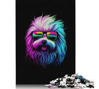 Coton De Tulear Jigsaw Puzzles Puzzle for Adults Kids. 1000 Piece Great Gifts Challenge Toy Educational Games Home Decoration for Educational Games Gifts 1000pcs (75x50cm)