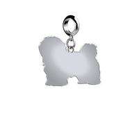 Coton De Tulear Silhouette Silver Charm