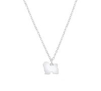 Coton De Tulear Silhouette Silver Necklace - Personalised