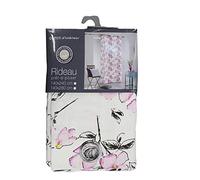 COTON D'INTERIEUR Ashley Indoor Cotton Curtain with Eyelets, Cotton, Rose, 140 x 280 cm