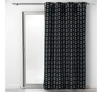 COTON d'intérieur Cotton Interior Curtain, Black, 140 x 240 cm
