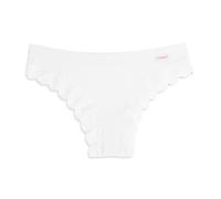 Cotonella, AD613 Soft Bi-Elastic Cotton Brazilian with Extra Comfort Waist Edges and Legs Edge in Soft Elastic Lace - Art. AD613, White, 4