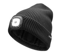 COTOP LED Lighted Beanie Cap Men and Women, Rechargeable Headlamp Hat Gift | Warm Beanie with Built-in Lighting, Soft & Breathable, Hands Free for Dog Walking, Running, Camping, Hiking, Fishing Winter