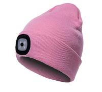 COTOP LED Lighted Beanie Cap Men and Women, Rechargeable Headlamp Hat Gift | Warm Beanie with Built-in Lighting, Soft & Breathable, Hands Free for Dog Walking, Running, Camping, Hiking, Fishing Winter
