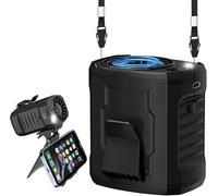 COTOP Portable Neck/Waist/Desk Fan, 7000RPM USB Rechargeable Table Personal Cooling Fan with 4 Speeds, Flashlight & Phone Stand for Construction, Summer Travel Camping Hiking-Black