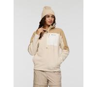 Cotopaxi Abrazo Half Zip Fleece White Light Brown Women - M