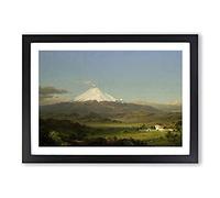 Cotopaxi by Frederic Edwin Church Framed Print | A2 Black Framed Wall Art | Ready to Hang | Modern Religious Picture | Living Room Bedroom Lounge Office