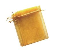 COTOSEY 50Pcs Organza Bags 12x16 inch Sheer Organza Favor Bags Extra Large Drawstring Bags -(Gold)