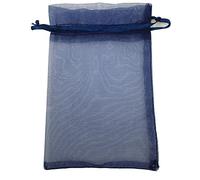 COTOSEY 50Pcs Organza Bags 12x16 inch Sheer Organza Favor Bags Extra Large Drawstring Bags (Navy Blue)