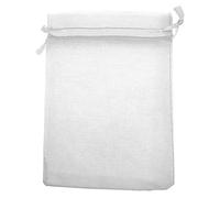 COTOSEY 50Pcs Organza Bags 12x16 inch Sheer Organza Favor Bags Extra Large Organza Drawstring Bags (White)