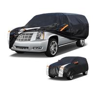 Cotryvox Large SUV Car Cover for Cadillac Escalade ESV(Suitable for ESV/IQ/IQL/EXT) 100% Waterproof All Weather, Heavy Duty Outdoor Full Exterior Covers Rain Sun Wind UV Protection.