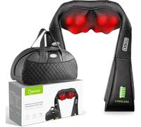 cotsoco Cordless Shiatsu Neck and Shoulder Massager with Heat,Portable Massagers for Neck and Back,3D Deep Tissue Kneading Back Massager for Muscle Pain Relief,Perfect Gifts for Men and Woman