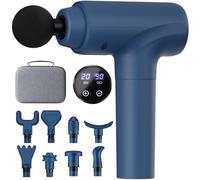 cotsoco Massage Gun Deep Tissue, Muscle Massage Gun Back Massager for Pain Relief, 20 Speeds Handheld Electric Massager Tool with Silent Brushless Motor, Suitable for Gym Office Home Travel, Blue