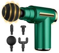 cotsoco Mini Handheld Massage Gun, Deep Tissue with 6 Speeds, Cordless Muscle Massager with 4 Heads,Type-C Charging, Travel Size, Best Gifts