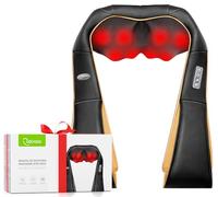 cotsoco Neck Massager, Shiatsu Neck and Back Massager with Heat for Pain Relief, Deep Tissue 3D Kneading Massage Pillow, Relaxation Gifts for Men and Women, Gifts for Dad, Elderly,Wife（Orange）