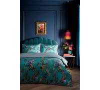 'Cotswald Fantasia' Floral Print 200 Thread Count Cotton Duvet Cover Set Laurence Llewelyn-Bowen Teal Super King