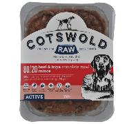 Cotswold 80/20 Active Beef and Tripe Mince Raw Adult Dog Food - 500g