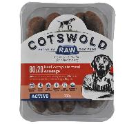 Cotswold 80/20 Active Beef Sausage Raw Adult Dog Food - 500g