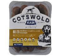 Cotswold 80/20 Active Chicken Sausage Raw Adult Dog Food - 500g