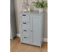 Cotswold Bathroom Multi Use 4 Drawer 1 Door Cabinet White