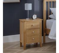Cotswold Bedside Cabinet - 3 Drawer - Oak