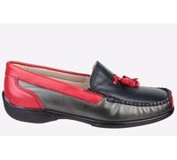 Cotswold Biddlestone Loafer Shoe Men's | Slip On Shoes | Black / Red | UK Size 5
