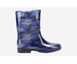 Cotswold Blue Camo Waterproof Kids Boys | Wellingtons | Navy Camo | UK Size 9