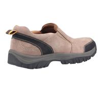 Cotswold Boxwell Slip On Hiking Shoe Tan Twin Elastic Gusset, Nubuck Leather