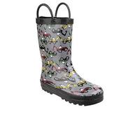 Cotswold Boys Digger Wellington Boots, Grey, Size 8.5 Younger Grey