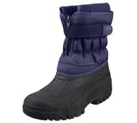 Cotswold Chase Touch Fastening and Zip up Winter Boot Navy Slip oil resistant