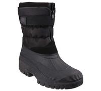 Cotswold Chase Winter Snow Boots Touch Fastening Zip Warm Lined Black Navy